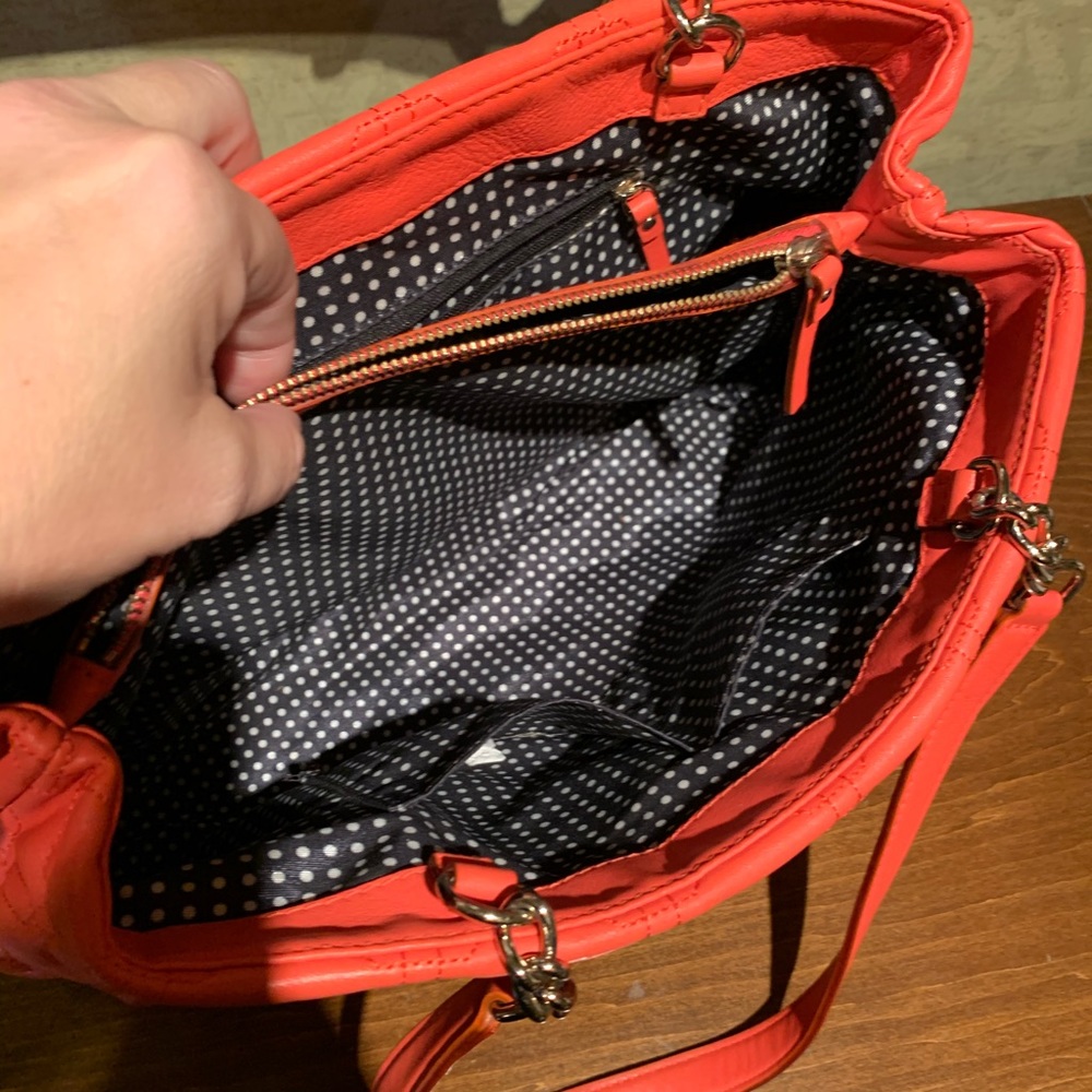 Kate Spade Quilted Aston Court Coral Leather&Chain - Picture 10 of 15